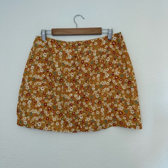 Reformation Taylor Linen Skirt Flora Junie Size 10 - Picture 9 of 15